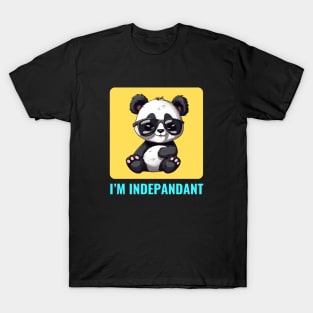 I'm Indepandant | Panda Pun T-Shirt